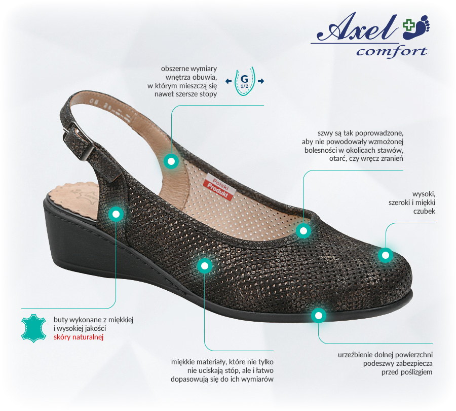 Buty AXEL Comfort 1512 Pyton Czarno Złoty Zalety Opinie