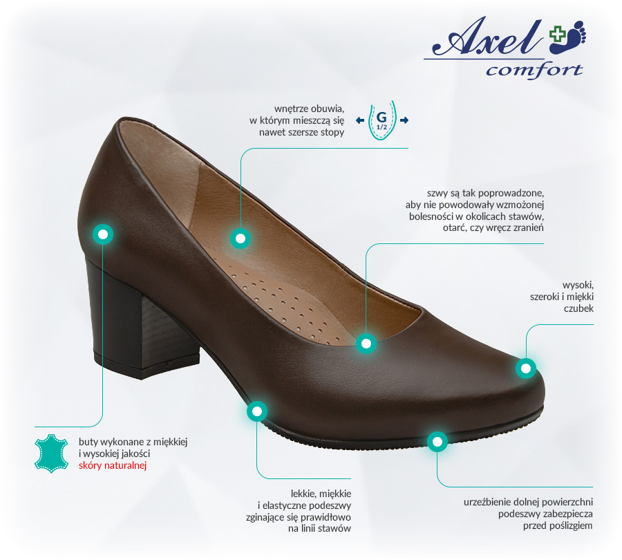 Buty AXEL Comfort 1666 Brązowe Zalety Opinie