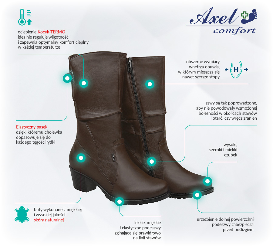 Buty AXEL Comfort 4293 Brązowe Opinie