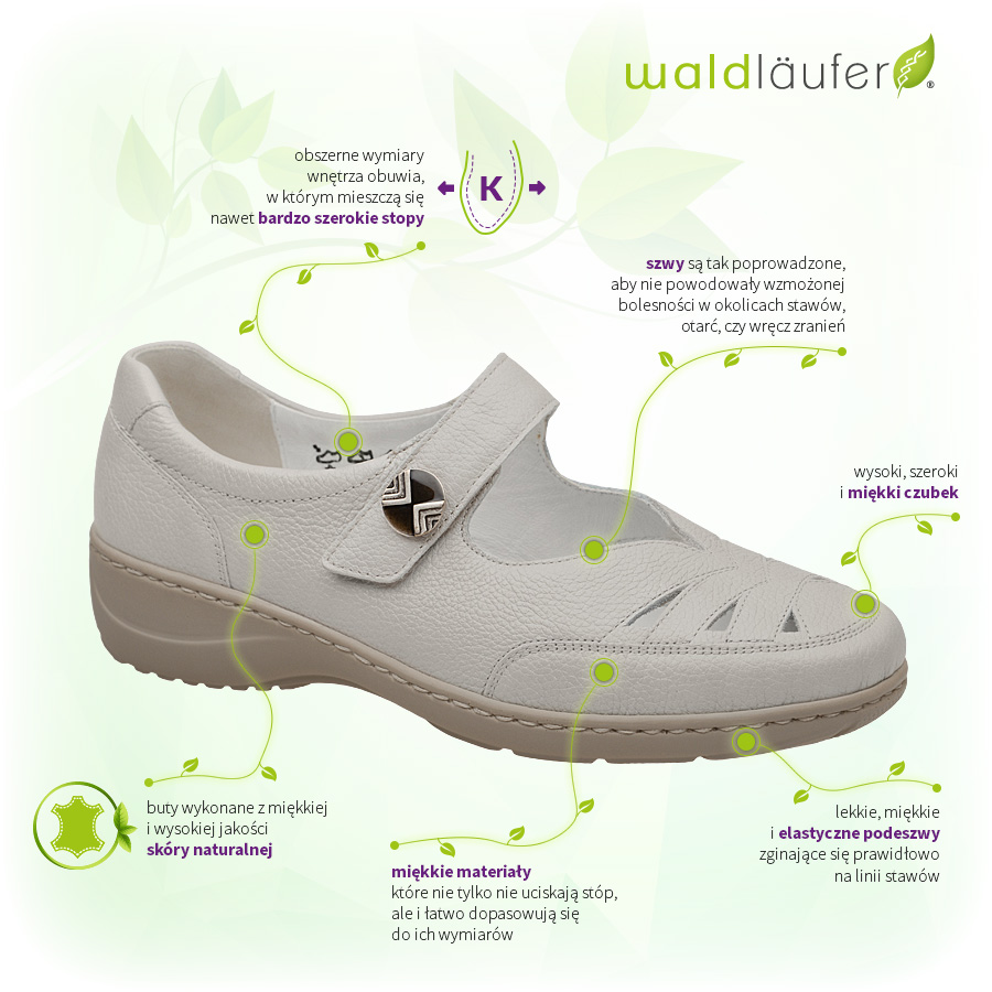 Sneakersy Waldlaufer 607309 172 120-Platin K Kya-Soft Zalety