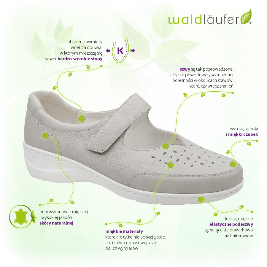 Sneakersy Waldlaufer 607315 172 120-Platin K Kya-Soft Zalety