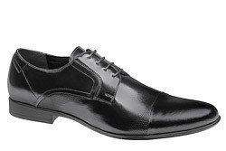 Półbuty wizytowe CONHPOL C-3211 Czarne