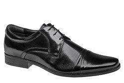 Półbuty wizytowe CONHPOL C-2637-17 Czarne