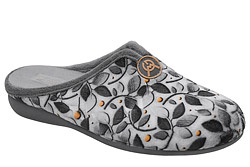 Kapcie SANITAL FLEX 7902-2 H Gris Ramas Bord.Gm Popieate Szare Pantofle domowe Ciapy