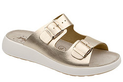 Włoskie Klapki IMAC 757061 H Platynowe Złote Extra Wide