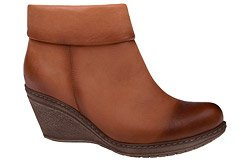 Botki na koturnie LANQIER 35C380 Brązowe