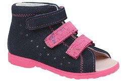 Sandałki Profilaktyczne Ortopedyczne Buty DAWID 1041 Granatowe KL-205