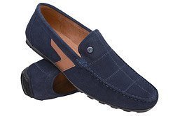 Mokasyny KRISBUT 5185-1-9 Granatowe wsuwane