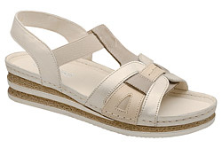 Sandały HELIOS Komfort 129 Złote Beżowe
