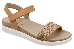 Włoskie Sandały IMAC 558150 H Musztardowe na Haluksy Extra Wide