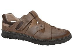 Półbuty Sandały KACPER 1-3420-372 Brązowe na rzepy