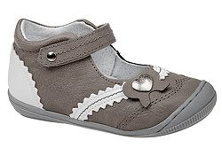 Półbuty Balerinki KORNECKI 4406 Popielate na rzepy