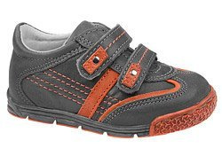 Trzewiki Półbuty KORNECKI 3338 Grafitowe Skóra na rzepy