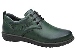 Półbuty KACPER 2-6506-304 Zielone sznurowane