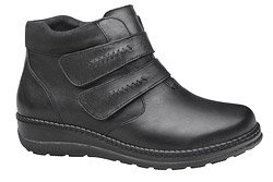 Botki AXEL Comfort 4379 H Czarne na 2-rzepy