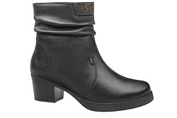 Botki AXEL Comfort 4471 H Czarne zimowe ocieplane szerokie