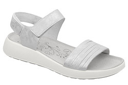 Włoskie Sandały IMAC 559441 H Srebrne na rzepy Extra Wide