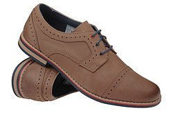 Półbuty sznurowane KRISBUT 4607-2-1 Brązowe