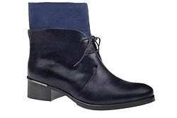 Trzewiki Botki SIMEN 7793 Granatowe ocieplane