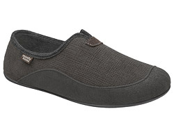 Kapcie MANITU 240045-09 Grafitowe Pantofle domowe Ciapy