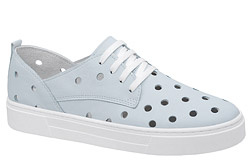 Komfortowe Półbuty LORETTA VITALE T7225 Ice Blue Błękitne
