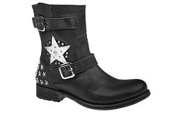 Botki Kowbojki MUSTANG 33C071 Czarne ocieplane