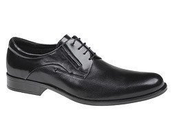 Półbuty wizytowe CONHPOL C-4189 Czarne