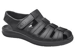 Włoskie Półbuty Sandały IMAC 702740 Czarne na rzepy