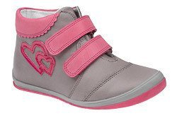 Trzewiki KORNECKI 3379 Popiel Róż nieocieplane na rzepy