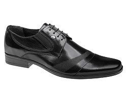 Półbuty wizytowe CONHPOL C-2644-17 Czarne