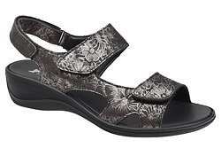 Włoskie Sandały IMAC 708220 Czarne na rzepy