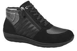 Trzewiki Botki COMFORTABEL 990551-01 H Czarne ocieplane na Haluksy