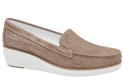 Włoskie Półbuty IMAC 706530 Brązowe na koturnie