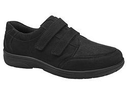 Półbuty WALDLAUFER 633K30 200 K Ken-Soft Stretch Czarne na rzepy