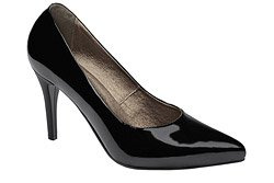 Czółenka Szpilki VERONII 4395 Czarne Lakierki