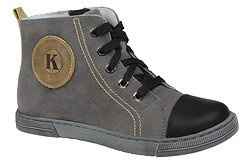 Trzewiki KORNECKI 3367 Bley Grafitowe Skóra nieocieplane