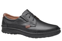 Półbuty ŁUKBUT 1461 K Czarne Br XXL sznurowane