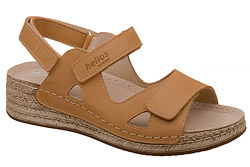 Sandały HELIOS Komfort 138 Brązowe na rzepy