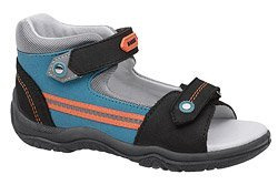 Sandałki na rzepy BARTEK 11709-529 Czarne Turkus