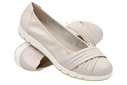 Balerinki CAPRICE 9-22118-170 H Ecru Beżowe