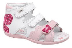 Sandałki na rzepy BARTEK 11823-B34 Różowe Białe