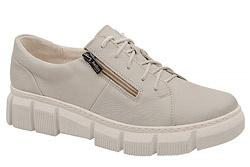 Półbuty HELIOS Komfort 413 Ecru Beż na zamek