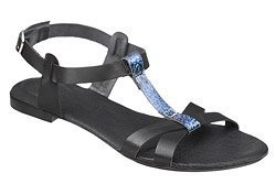 Sandały damskie VERONII 3491 Czarne+Grafit