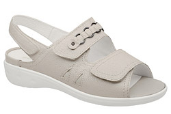 Sandały WALDLAUFER 684027 172 K Kara Perłowe Ecru na rzepy