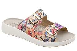 Beżowy || Multikolor || Kwiaty Flower