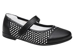 Balerinki na rzepy KORNECKI 5136 Czarne Groszki