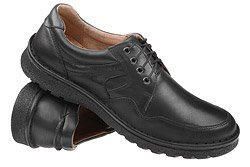 Półbuty ŁUKBUT 853 H Czarne XXL sznurowane